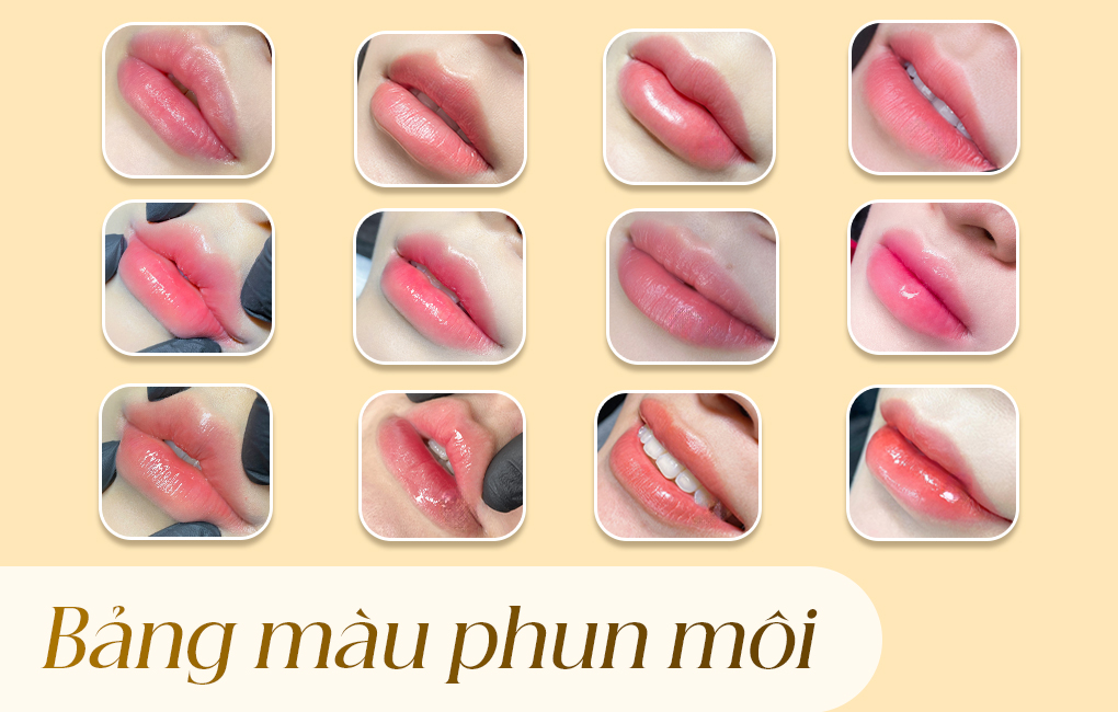 Bảng màu phun môi đẹp – Chọn tone hợp da, hợp cá tính